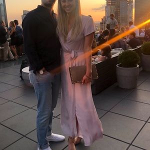 Babaton Asymmetrical Dress in Light Pink